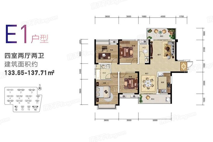 E1户型户型图