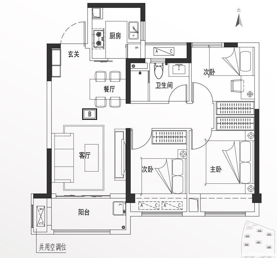 B 89户型图
