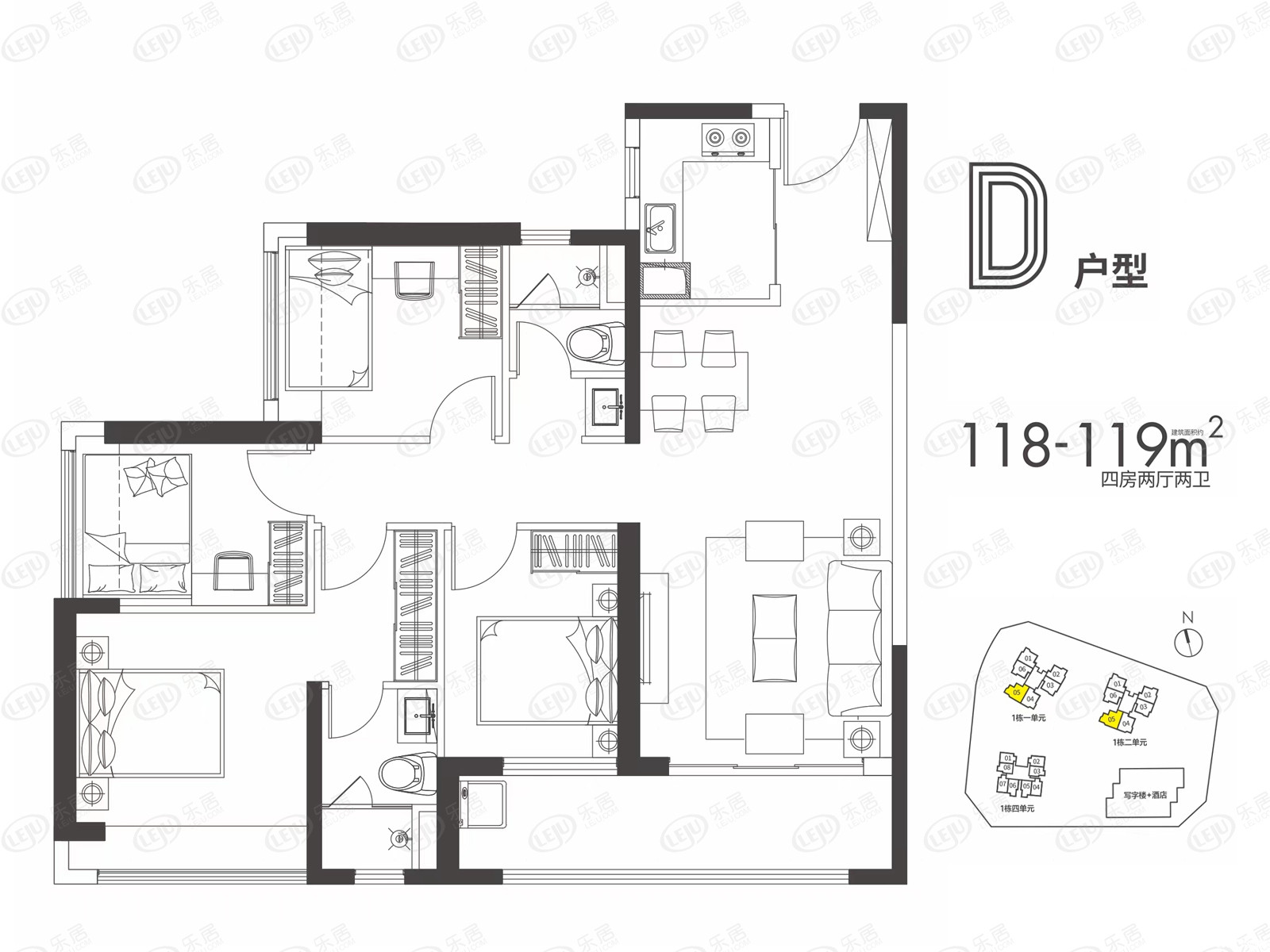 D户型户型图
