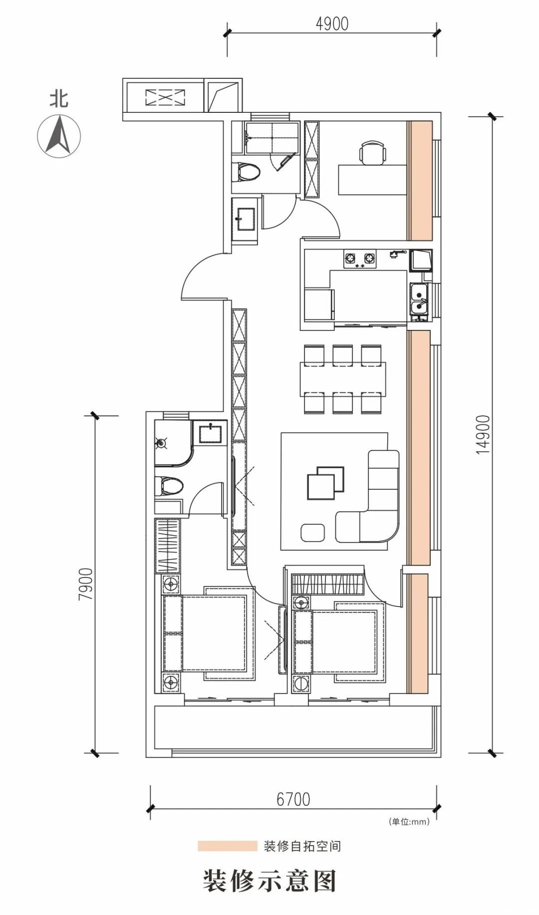 100户型户型图