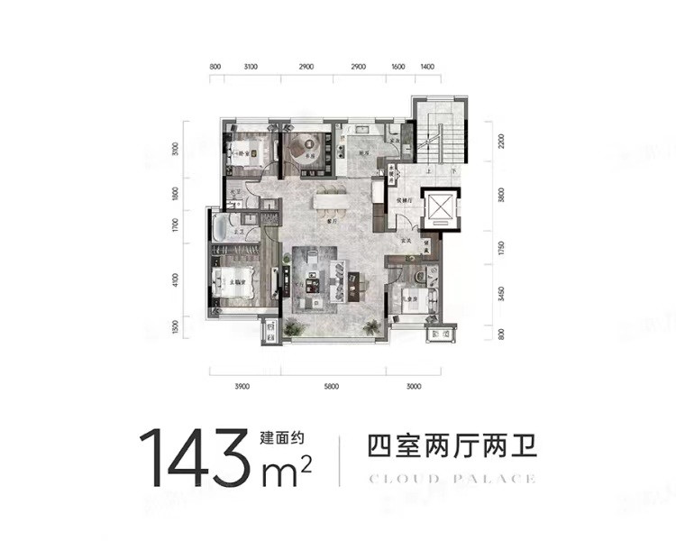 143平户型户型图