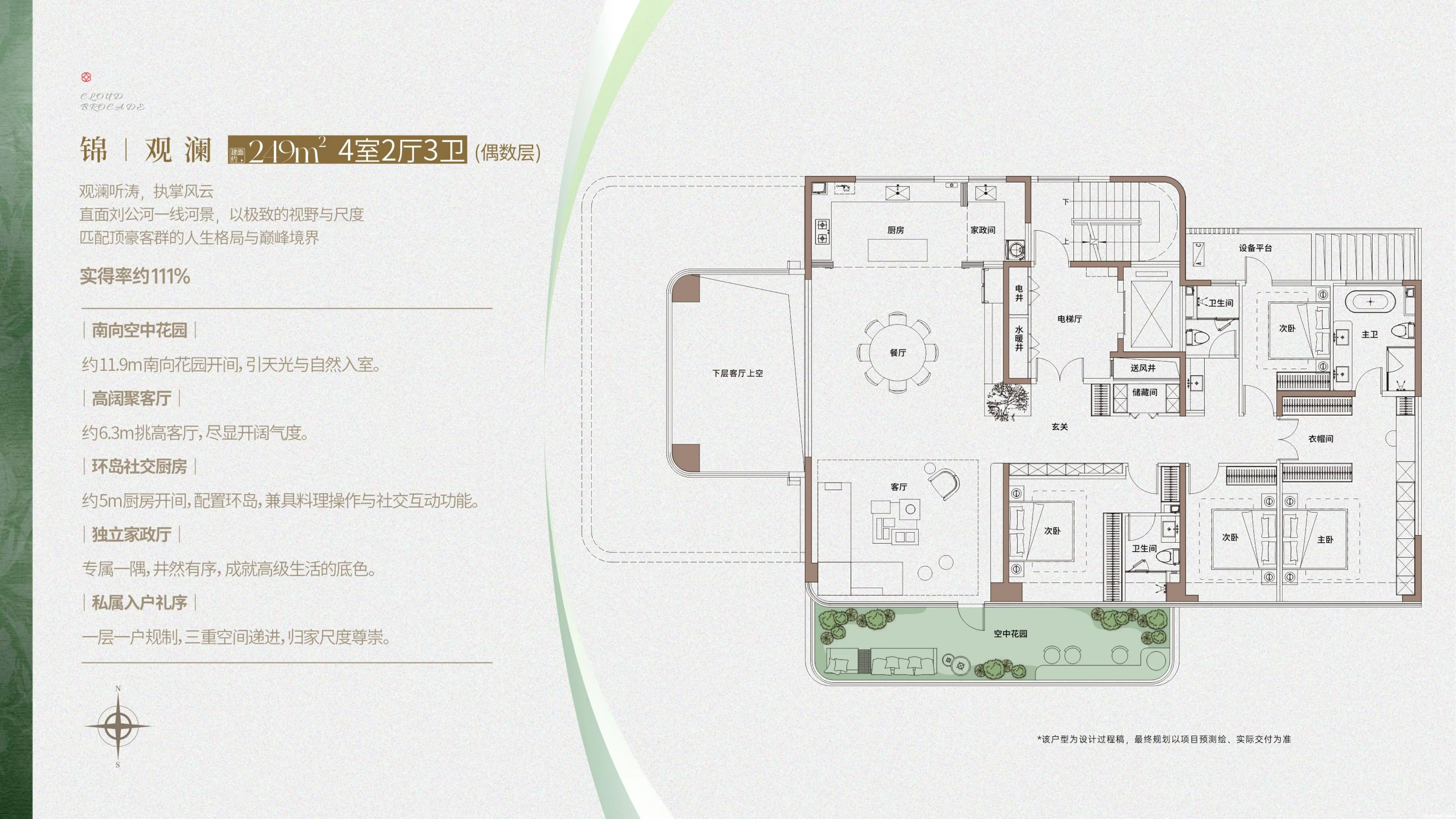 锦 | 观澜 约249㎡户型图