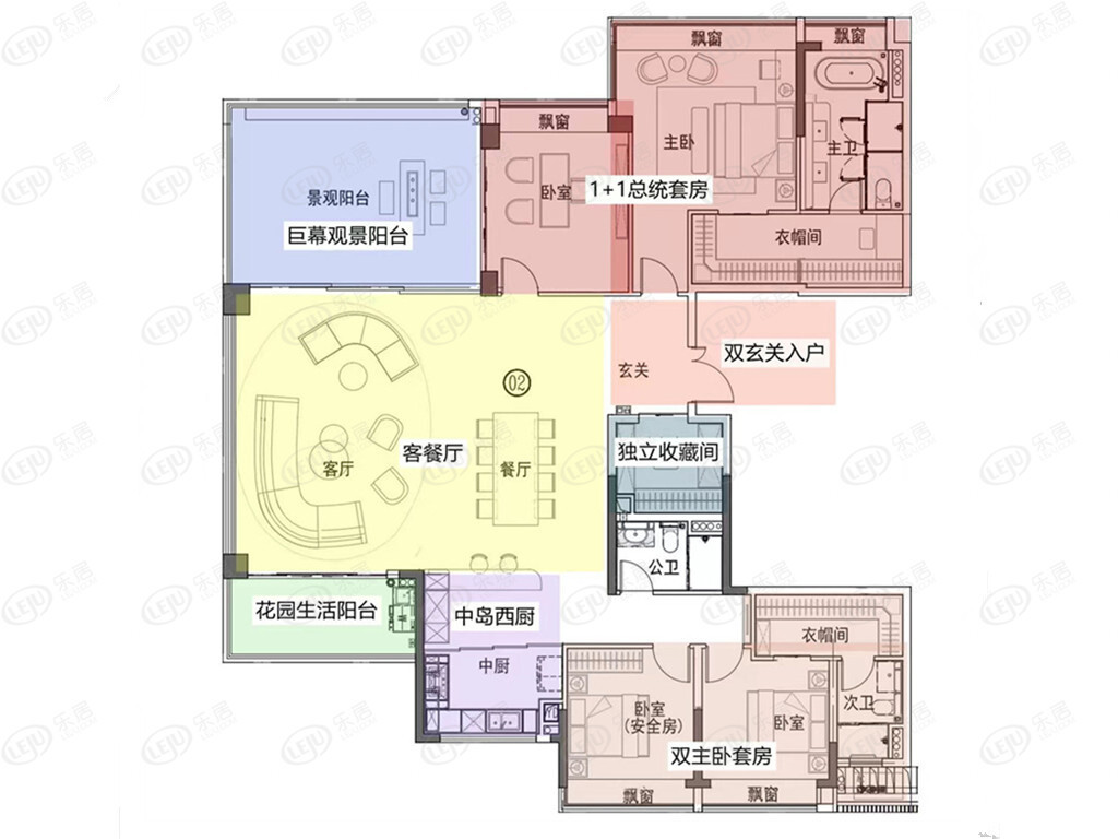 四房户型图