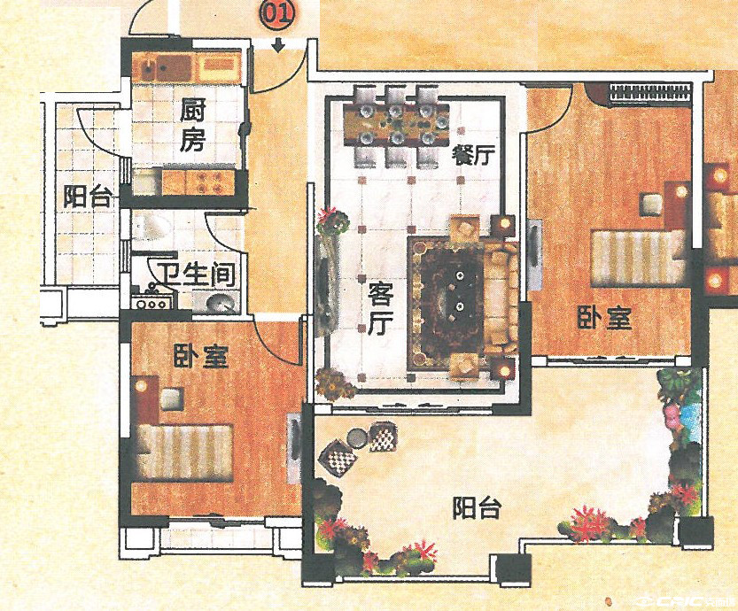 B6户型图
