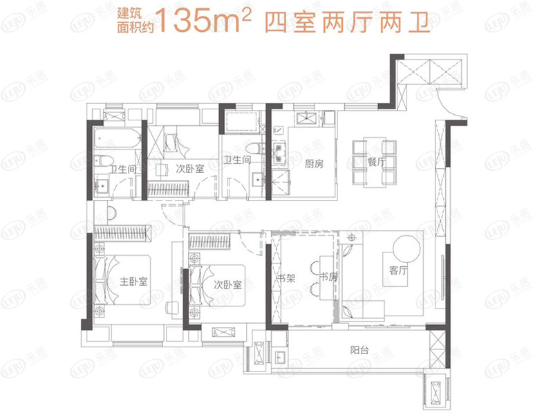 135户型图