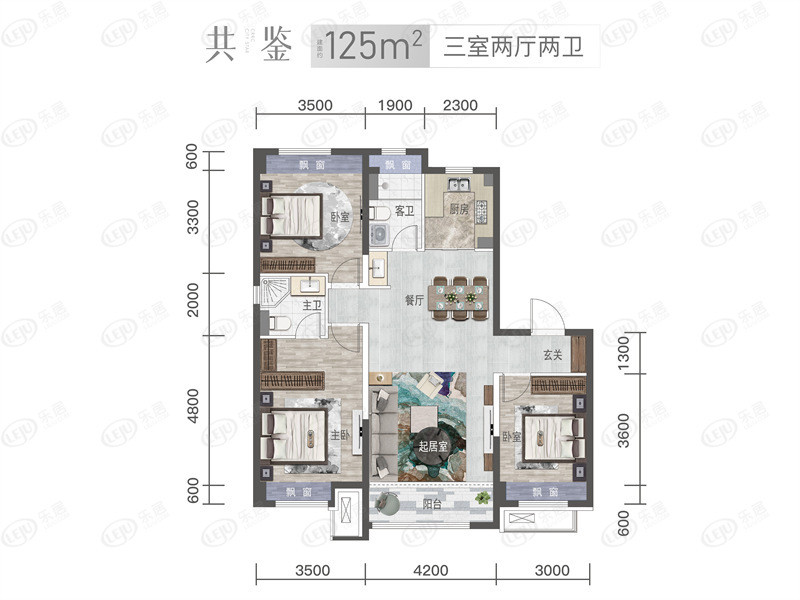 125户型图