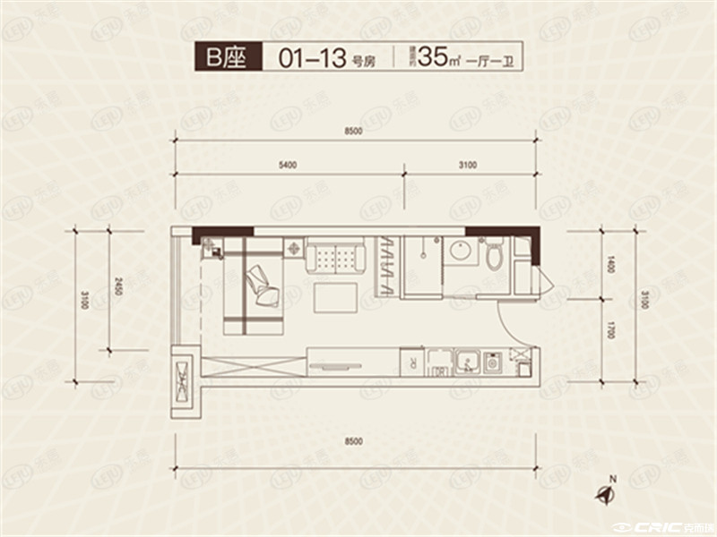 35㎡户型户型图