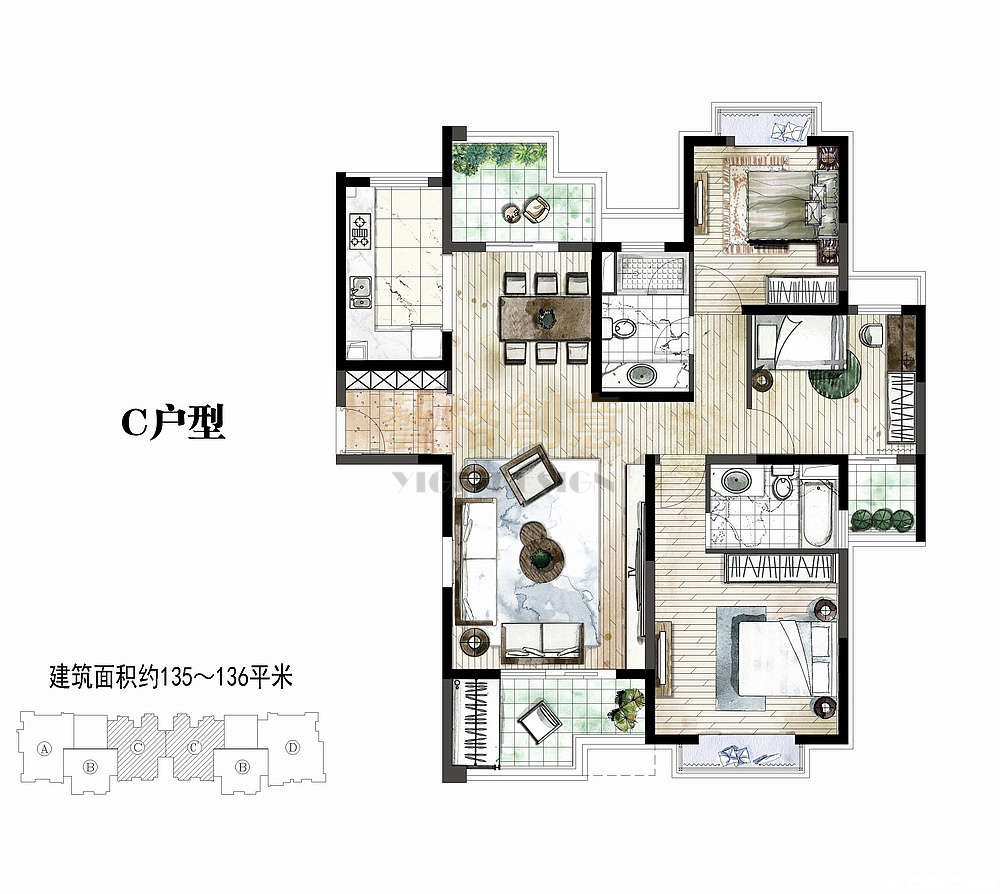C户型图