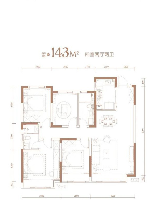 四房户型图