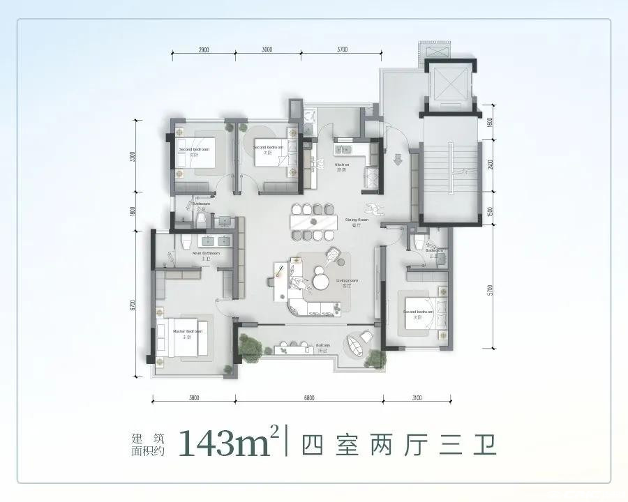 143户型户型图