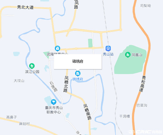 秀山新锦成锦绣府 区位交通图