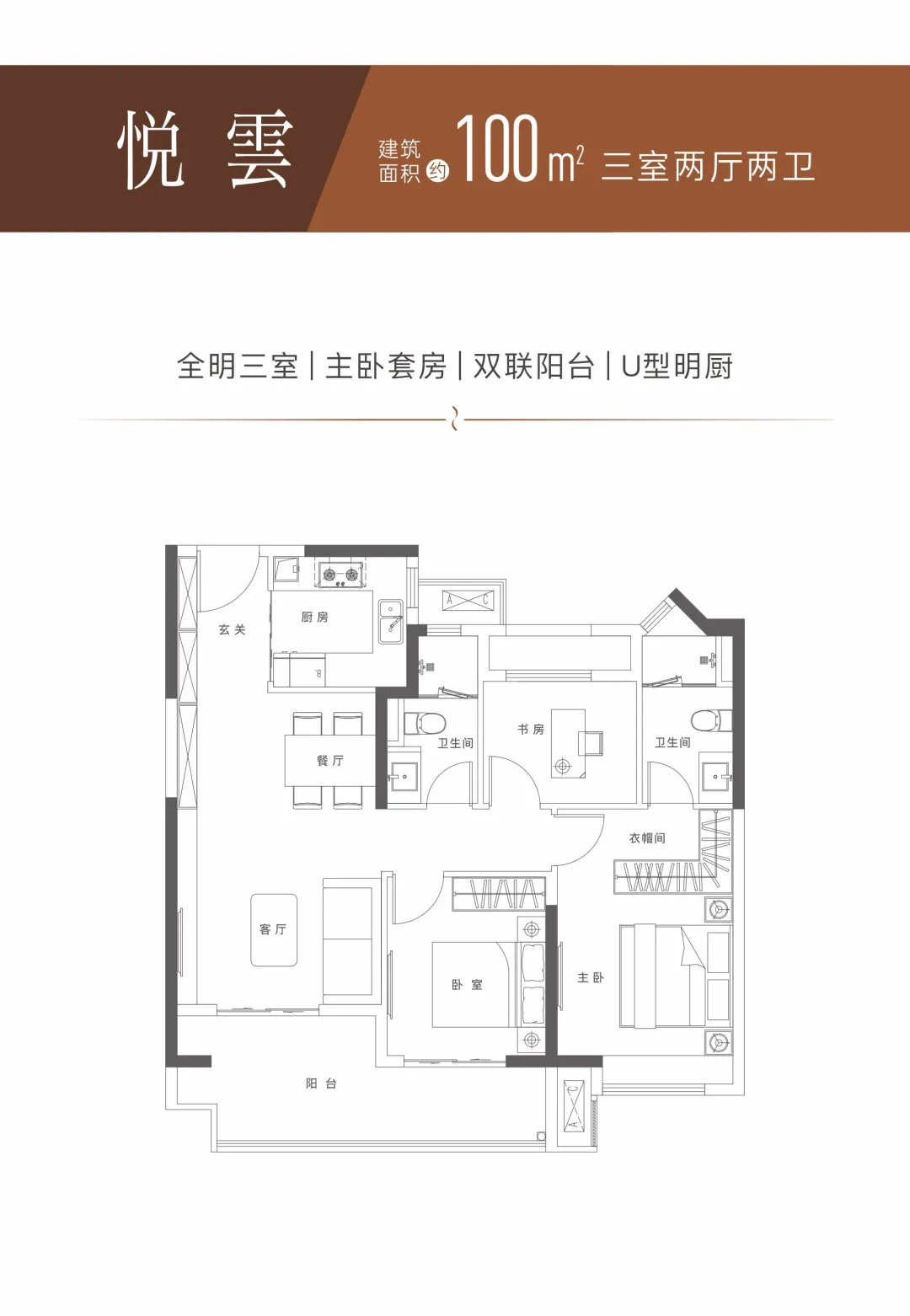 100户型户型图
