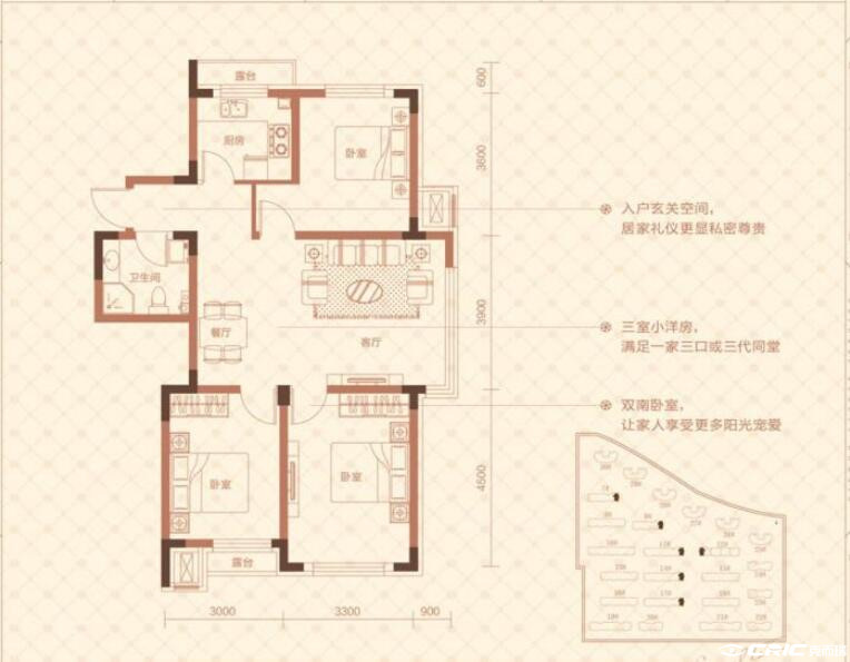 C户型户型图