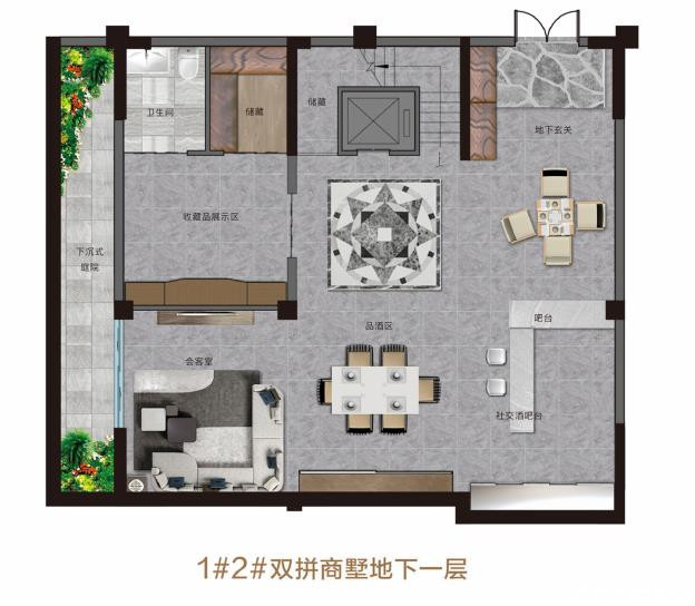 双拼户型图