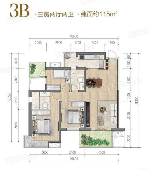 116㎡户型户型图