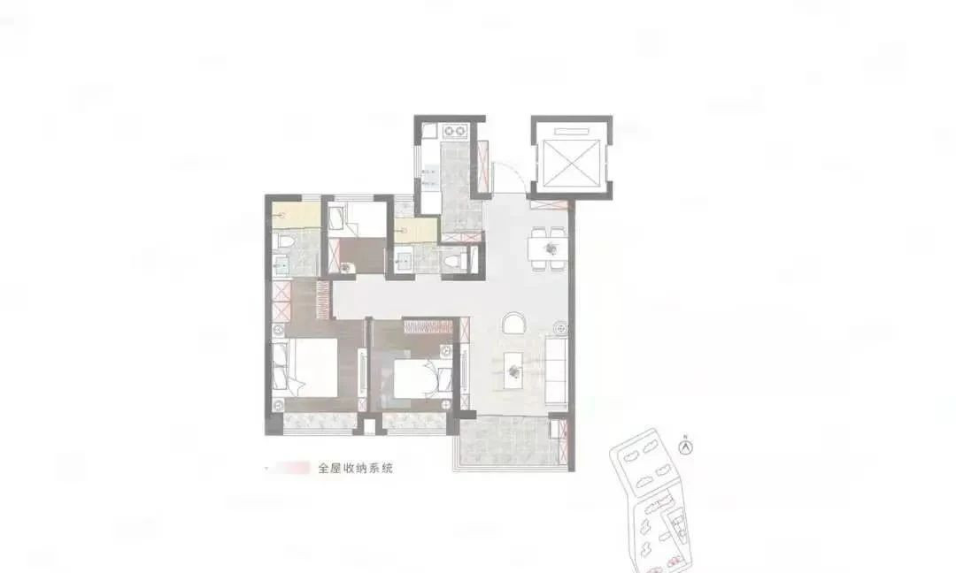 C（2+1）户型图