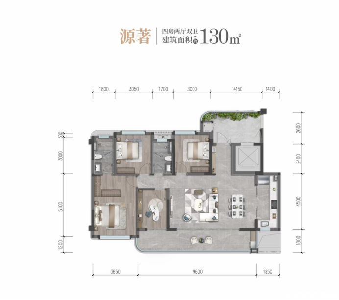 130㎡户型图