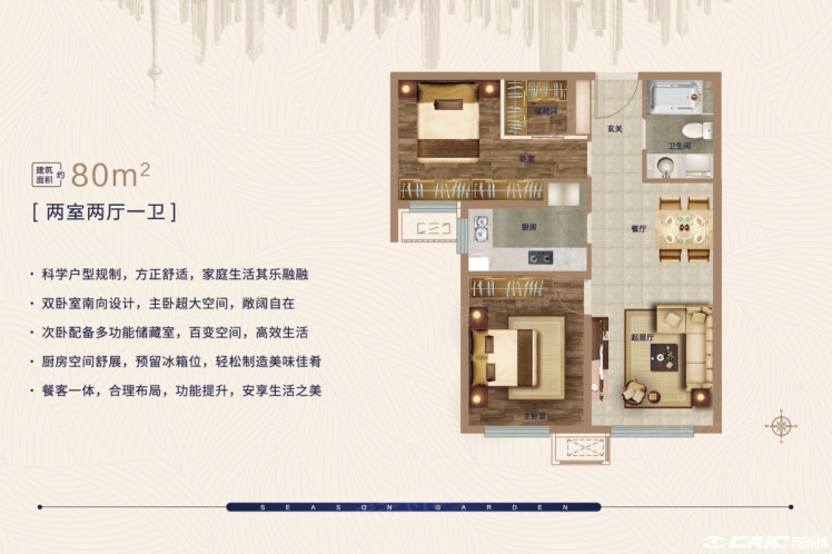 80平米户型户型图