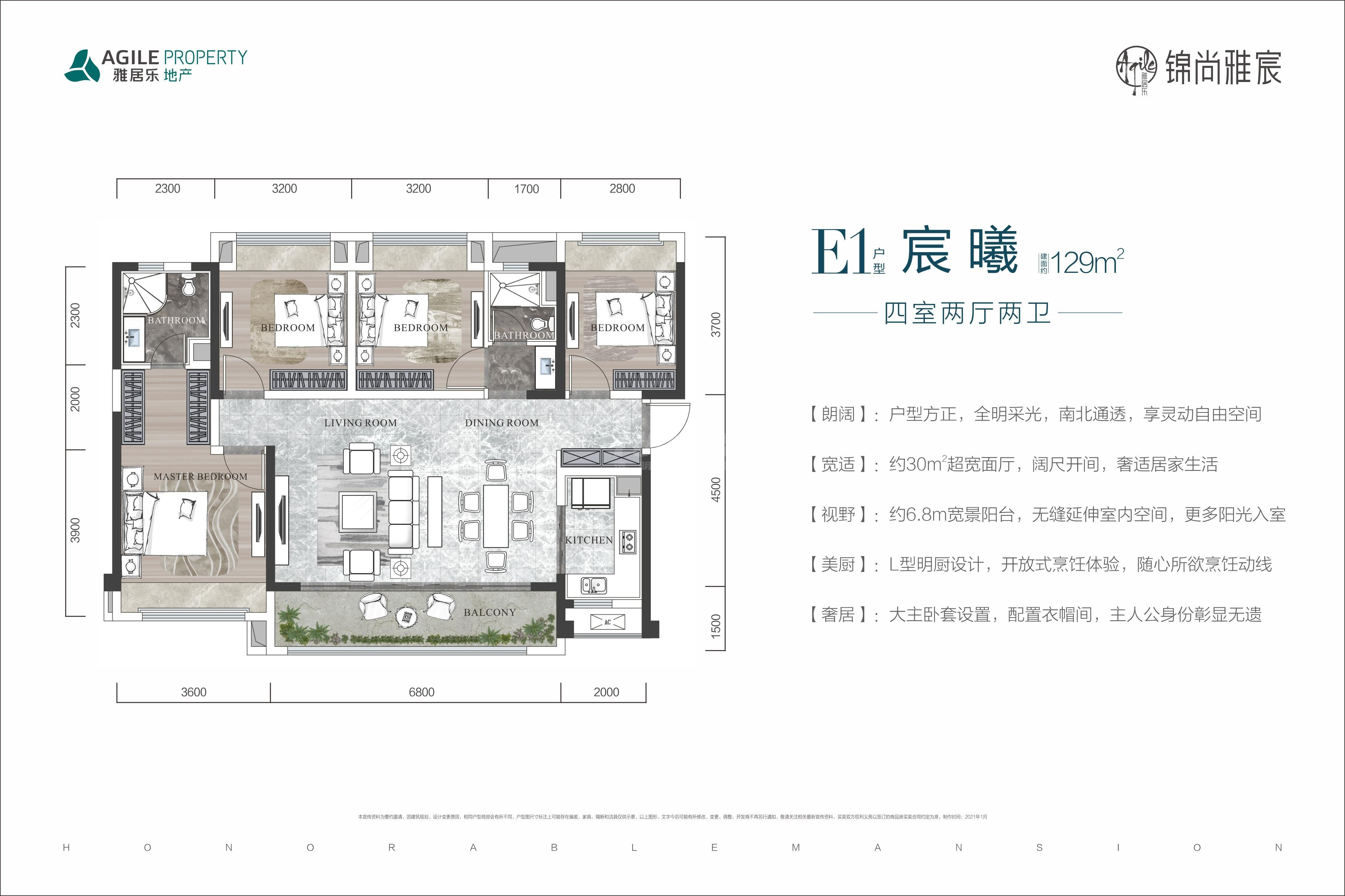 E1-129㎡户型图