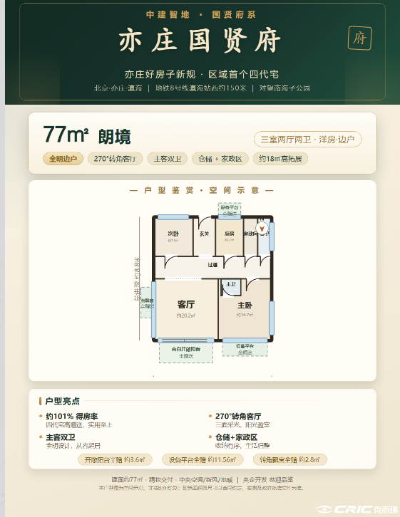 朗境 约77㎡户型图