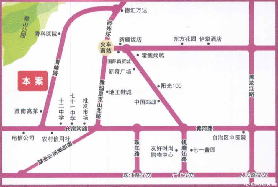 九锦台 区位交通图