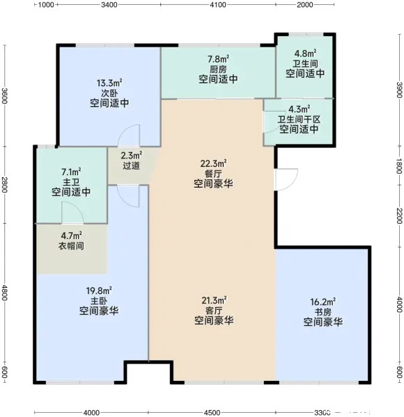 四房户型图