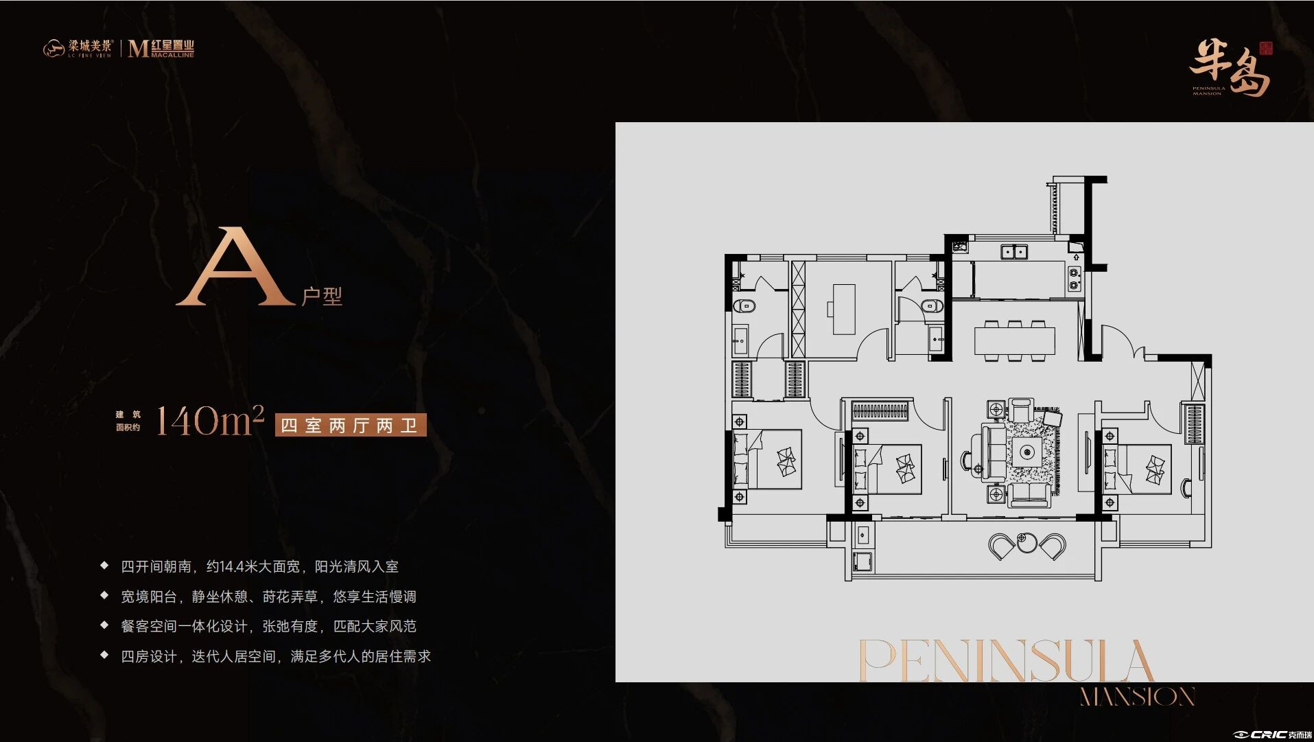 A户型 约140㎡户型图