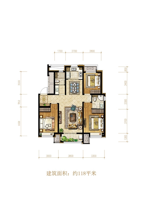 118平米户型图