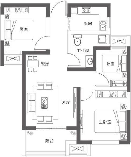 B2-3户型图