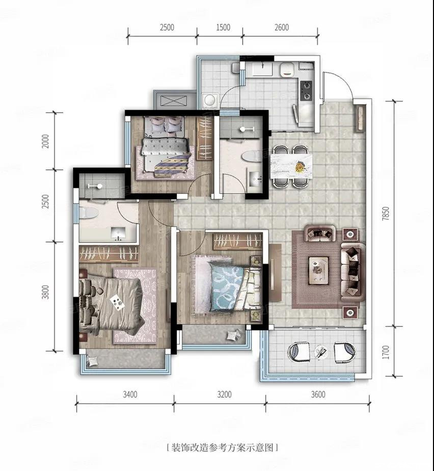 B2-106㎡户型图