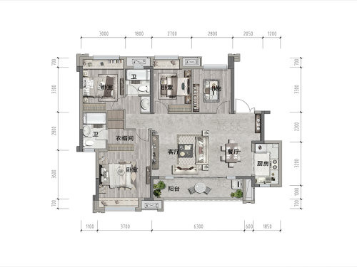 B户型户型图