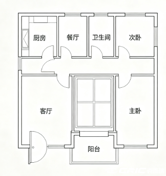 约85㎡户型户型图