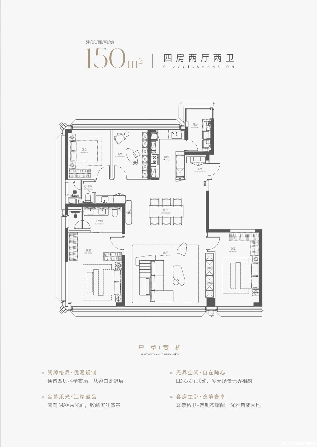 150㎡户型户型图