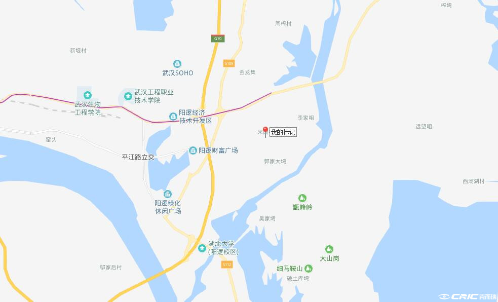 福星惠誉阳逻万山村项目 区位交通图