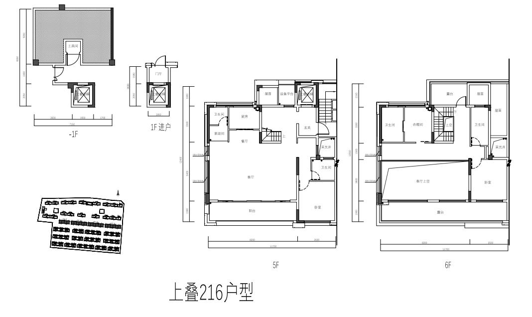 上叠216户型图