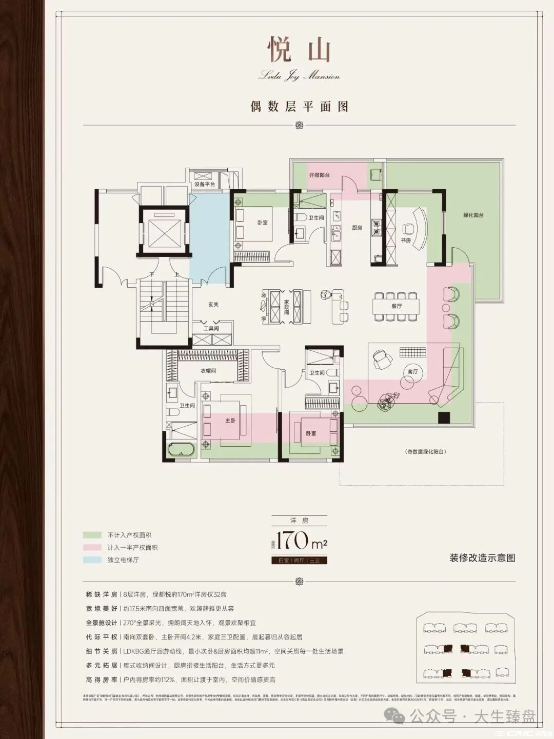洋房 约170㎡户型图