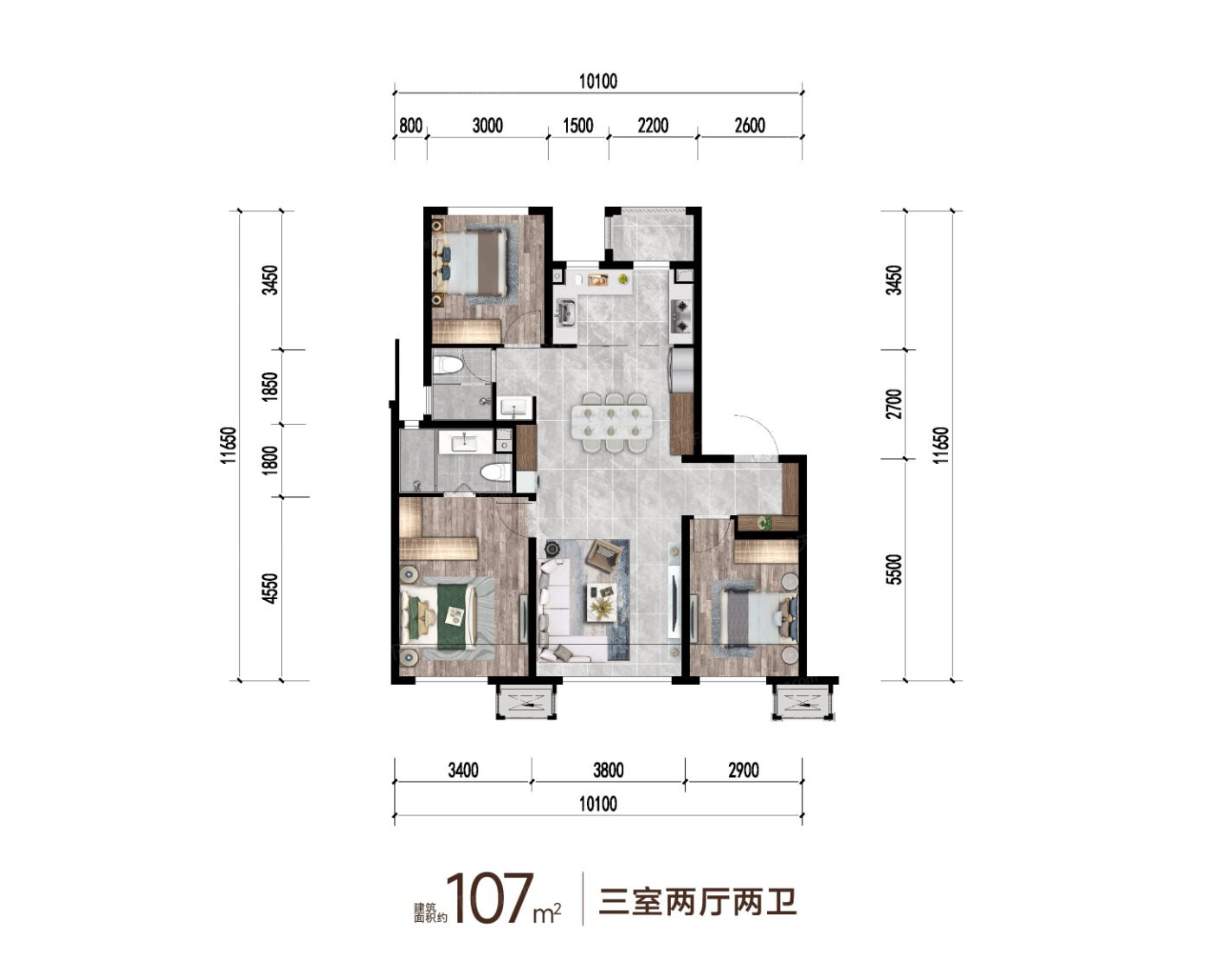 两室户型图