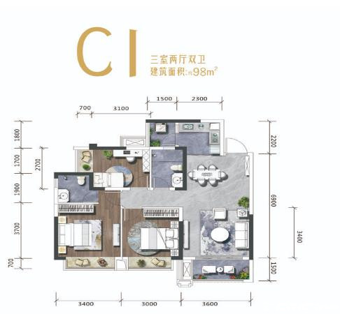 C1-98户型图
