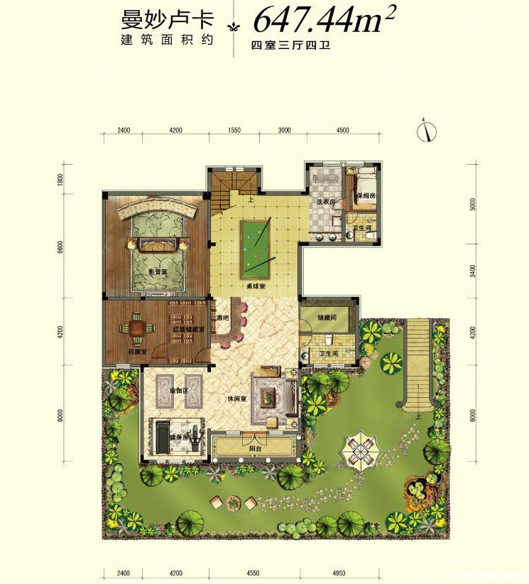 双拼别墅户型图