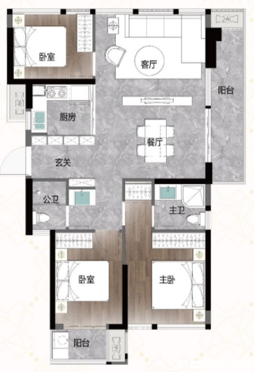 102㎡户型图