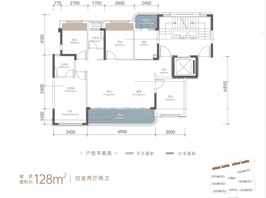 128户型户型图