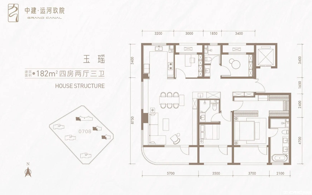 玉瑶 约182㎡户型图