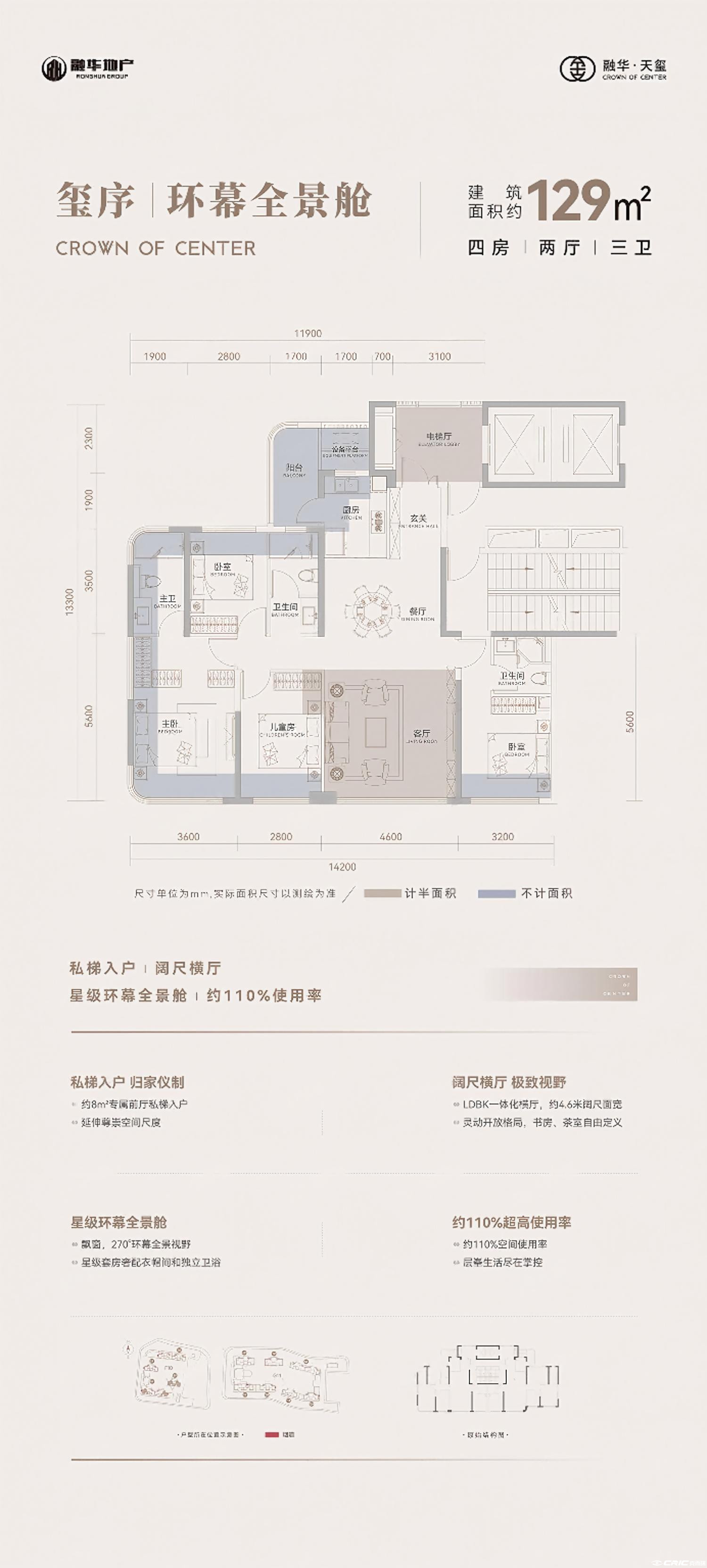 129玺序 环幕全景舱户型图