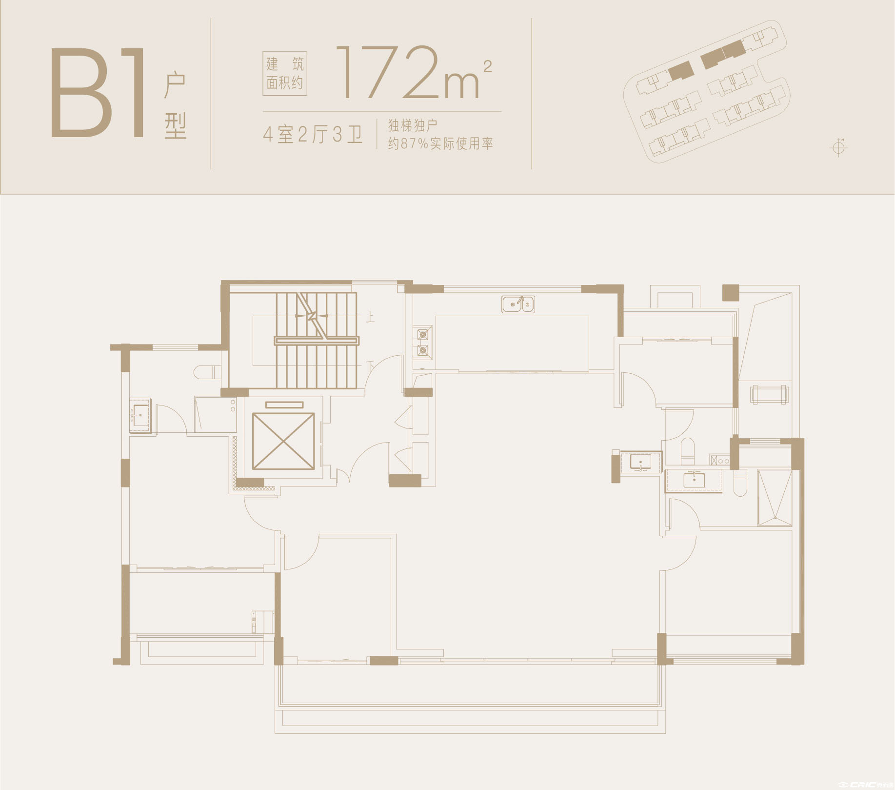 B(大平层)户型图