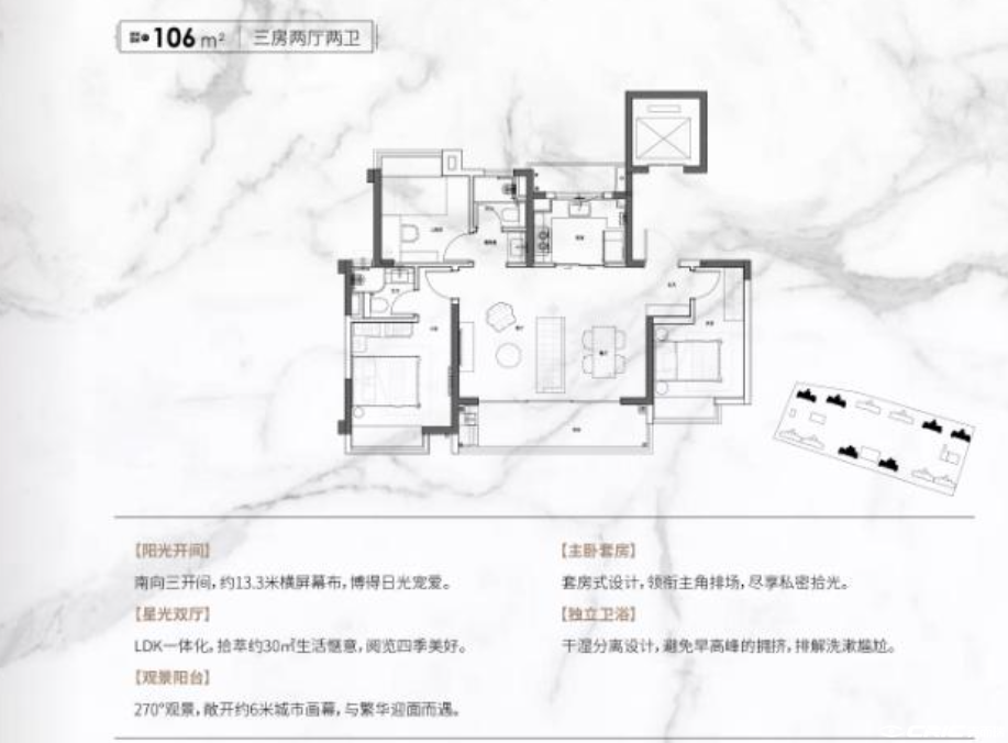 约106㎡户型户型图