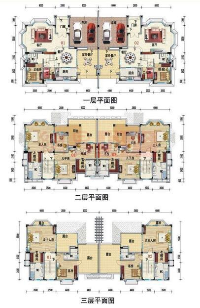 联排别墅A户型图