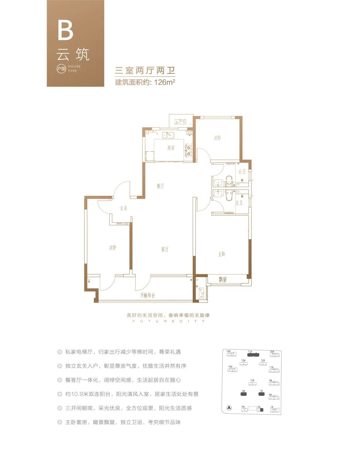 126m2户型图