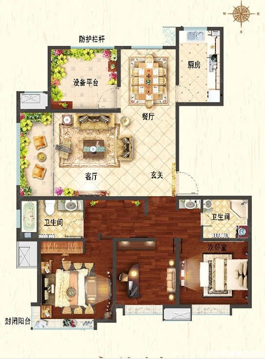 E1户型图