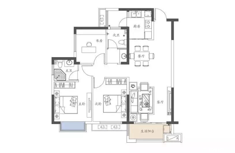 D户型户型图