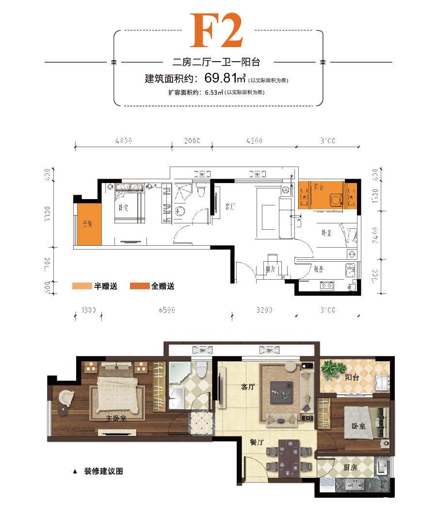 70㎡户型图